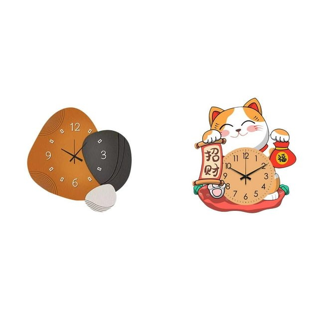 Reloj de pared,Reloj de pared moderno,reloj decorativo de pared,Reloj de pared,Reloj de pared silencioso con forma de gato,ideal para amantes de los gatos.,Lindo reloj de pared para