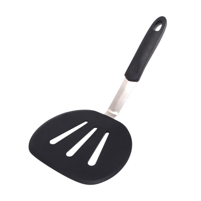 Hearth & Gear Silicone Pancake Spatula Wide Flexible Silicone Spatula Non Stick Pan Round Pancake Spatula Hot Cooking Spatula Cooking Utensils Set Stainless Steel with Container Kitchenware Utensils