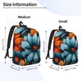 thumbnail image 2 of Disketp Colorful Blooming Flowers Canvas Backpack Lightweight Travel Daypack Student Rucksack Laptop Backpack-Small, 2 of 5