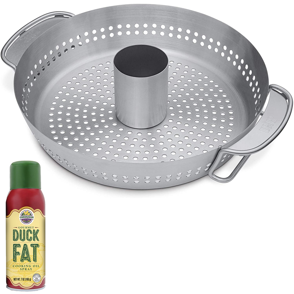 er 8838 Gourmet BBQ System Poultry Roaster Bundle with Cornhusker