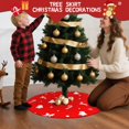 thumbnail image 5 of 30 Inch Christmas Tree Skirt – Velvet Plush Tree Mat, Soft Thickened Polyester with Red Ties, Single-Sided Printing, Available in 30in/36in/48in, Perfect for Holiday Xmas Tree Decoration, 5 of 7
