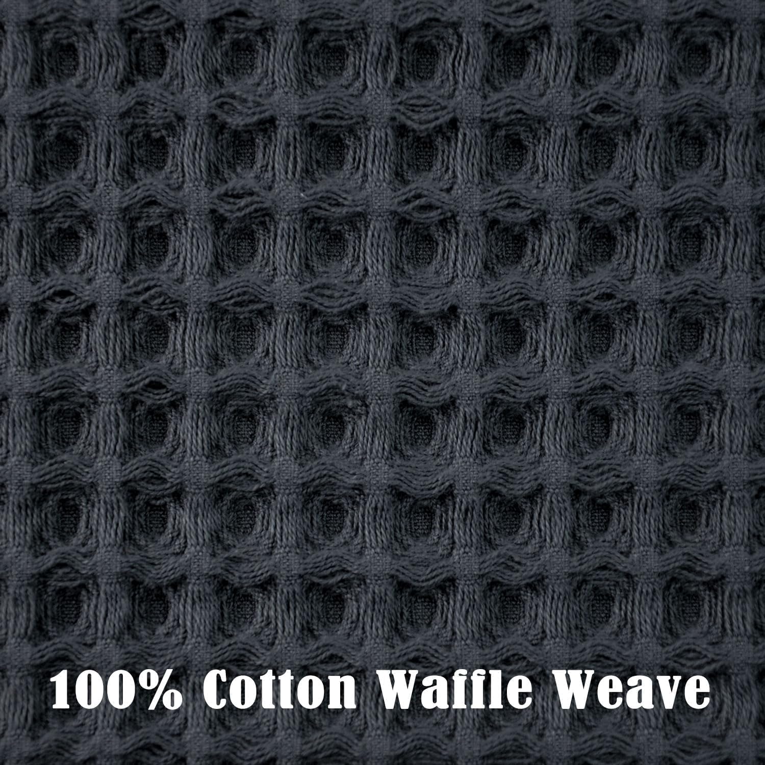 Waffle Hand Towels for Bathroom Kitchen 2-Piece (Rust) – Cotton Quick Dry, Super Soft, Absorbent Towels for Fall Decor, 13x29”