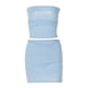 thumbnail image 4 of SAYOO Conjuntos de 2 piezas para mujer, blusas cortas de color liso sin tirantes de corte bajo, falda de cadera súper corta de cintura baja, ropa de verano para damas Bar/Fiesta/Club SAYOO moda, 4 of 9