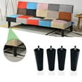 thumbnail image 4 of Onetan Round Solid Plastic Furniture Legs 5 inch high for Bed, Sofa, Couch, Chair Ottoman, Loveseat, Coffe, Table, Cabinet Set of 4, 4 of 5