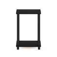 thumbnail image 2 of Furinno Simplistic 1-Tier End Side Night StandBedside Table with Plastic Poles, EspressoBlack, 2 of 5