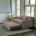 thumbnail image 4 of Furvclv Sleeper Chair Bed 4-in-1 Convertible Chair Bed Ottoman Pull Out Sofa Bed W/Adjustable Backrest Tufted Fabric Chaise Lounge Sofa Bed Couch For Small Space W/Side Pockets, 4 of 9
