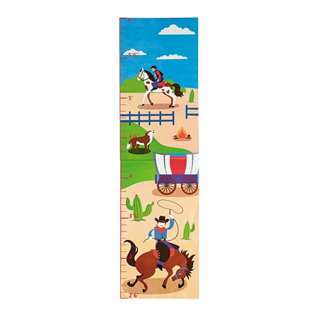 Home Accent Pieces Fun Express - Cowboy Growth Chart - Home Decor - Decorative Accessories - Home Accents - 1 Piece ()