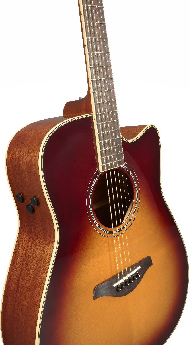 Yamaha FGC-TA 6 Strings Acoustic Guitar, Brown Sunburst, 83.2 oz, 40"