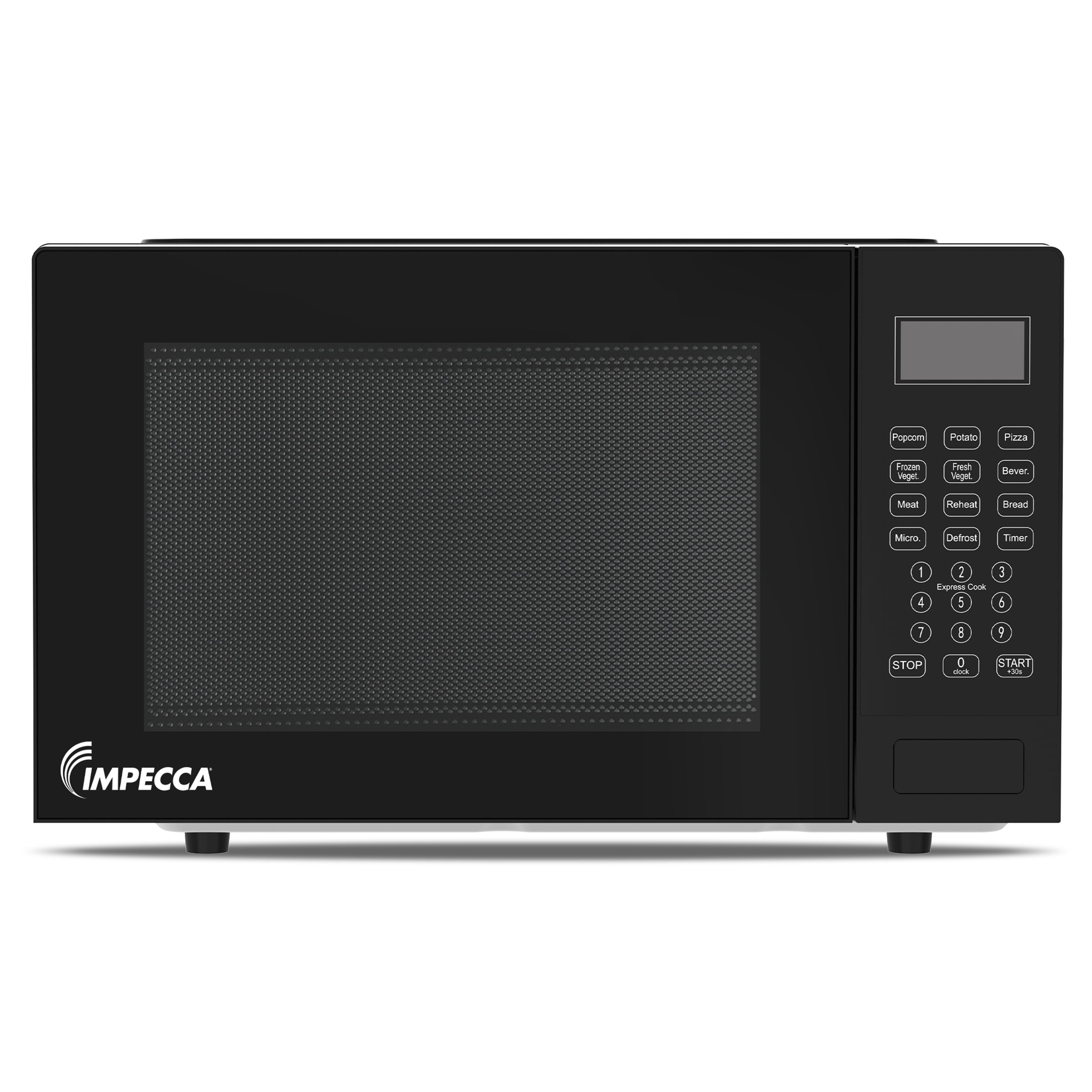 Impecca 0.9 cu ft Countertop Microwave Oven in Classic Black