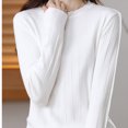 thumbnail image 5 of Womens Thin Knitted Sweaters, Fall Sweaters for Women Lightweight Casual Fleece Solid Color Crewneck Long Sleeve Pullover S-2XL, 5 of 6