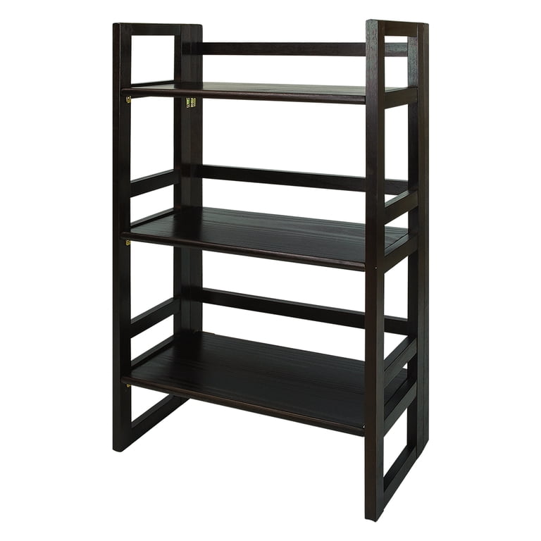 Casual Home 3-Shelf Folding Student Bookcase, Espresso photo 3