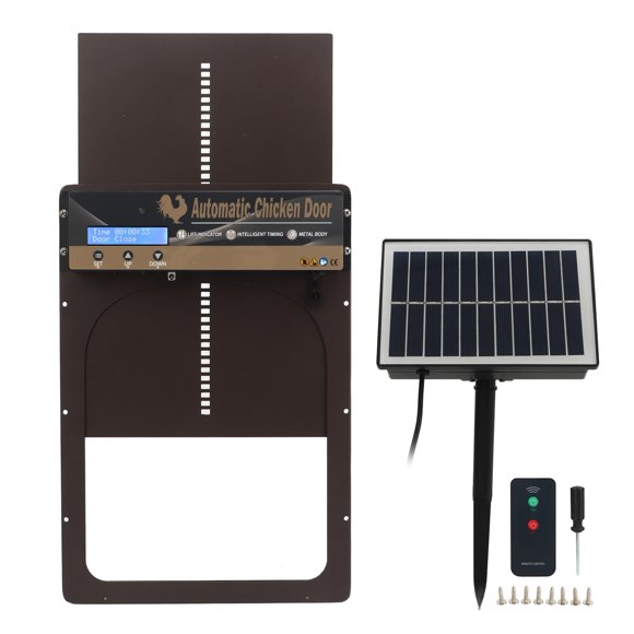Puerta de gallinero de metal,Puerta automática de gallinero Puerta de gallinero con control remoto Puerta automática de gallinero Artesanía superior