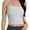 Grey, variant on Womens Tank Tops, Duoif Ribbed Crop Top with Built-In Bra, Sleeveless Layering Womens Shirts Beige L