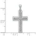 thumbnail image 4 of 14K White Gold Large 1/10Ct. Diamond Cross Pendant (29.5 X 15.5) Made In India pm5139-010-wa, 4 of 5