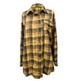 thumbnail image 3 of Shadoumai Women Plaid Shirt Jacket Seams Raw Edge Washed Oversized Shirt Jacket With Pockets Flannel Button Down Long Sleeve, 3 of 6