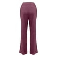 thumbnail image 4 of Women's Pants Plus Size Casual Jogger Pants for Women Solid Color Comfy High Rise Pants for Women Fashion Loose Fit Workout Pants(Wine 4XL), 4 of 5
