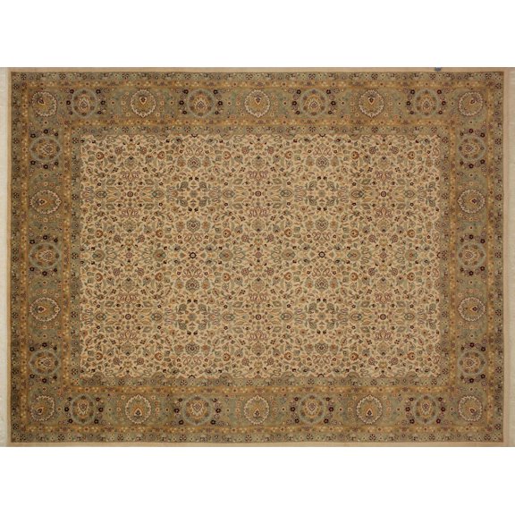Wali Gideon Ivory/Lt. Green Rug, 9'1" x 12'2"
