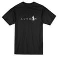 thumbnail image 1 of Big Ben Graphic London Quote Design Men's Black T-shirt, 1 of 1