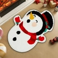 thumbnail image 4 of YANHAIGONG Merry Christmas Door Mat,Christmas Door Rug Outdoor,Christmas Door Mat Indoor,Christmas Snowman Bathroom Mat,Absorbent and Easy to Dry Non-slip Bathroom Mat Carpet, 4 of 7