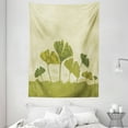 thumbnail image 1 of Gingko Tapestry, Tree Leaf Stem Biloba Natural Curved Leaves Seasonal Harvest Graphic, Wall Hanging for Bedroom Living Room Dorm Decor, 60W X 80L Inches, Olive Green and Beige, by Ambesonne, 1 of 2