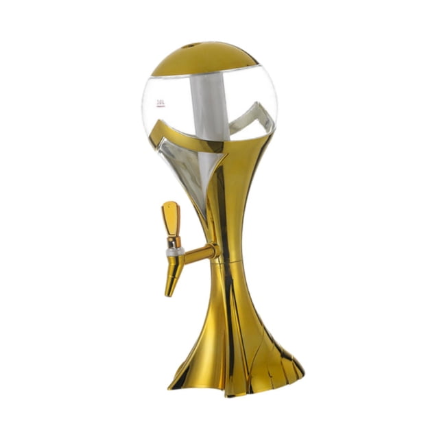 Dispensador de cerveza 3L Accesorio de accesorios creativos grandes capacidad con congelada Dispensador de bebidas para el restaurante de picnics KTV Outdoor oro