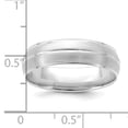 thumbnail image 4 of 14k White Gold 6mm Heavyweight Comfort Fit Brushed/Polished Center Line Wedding Band Size 10.5 WB117H, 4 of 4