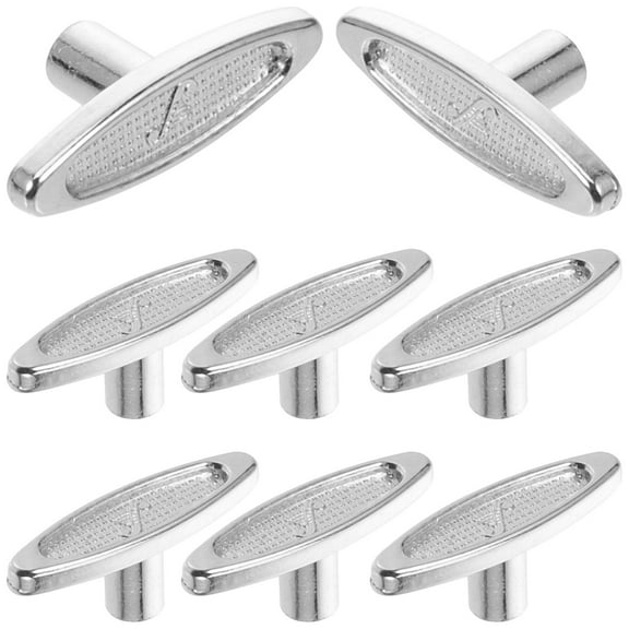 FOMIYES 8Pcs T Shape Music Box Winding Key Silver Iron For Diy Windup Crafts And Jewelry