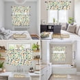 thumbnail image 6 of Colorful Leaf Kitchen Curtains Sets for Windows 36 Inch Length, Spring Summer Botanical Vintage Rod Pocket Window Treatments Tier Curtains and Valances Set for Bedroom/Bathroom, 6 of 8