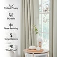 thumbnail image 6 of Deconovo Back Tab Blackout Curtains for Bedroom, Thermal Curtains, 52x72 inch, Light Beige, 2 Panels, 6 of 9