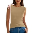 thumbnail image 2 of BLCHUNen Workout Tops for Women Sleeveless Crew Neck Pullover Tied Stretch Loose Breathable Home Casual Relaxed Trendy Tank Tops, 2 of 7
