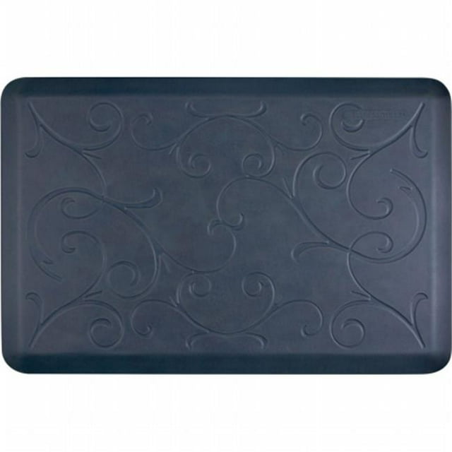 WellnessMats EB32WMRBGRY Estates Bella Kitchen Mat - Lagoon, 3 L x 2 W ft.