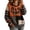 Red-A#120908aa, variant on Trgacdwlo Halloween Fleece Hoodies for Women Retro Face Print Color Block Women's Pullover Sweaters Spooky Season Fall Winter Fuzzy Streetwear Sweatshirt for Women