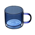 thumbnail image 1 of Tazas de vidrio de doble pared de colores, tazas de té o café de vidrio borosilicato con asa, 250 ml, 1 of 7