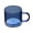 Ice lake blue, variant on Colorful Double Wall Glass Cups, Borosilicate Glass Teacups Coffee Mugs with Handle, 250ML