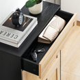 thumbnail image 4 of CazToi Freestanding Shoe Rack 2 Drawer Flip Design Shoe Cabinet Linen Front Narrow Organizer, 4 of 7