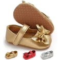 thumbnail image 3 of Baby Girl Shoes Mary Jane Flats with Bowknot Non-Slip Toddler First Walkers Infant Dress Shoes, 3 of 6