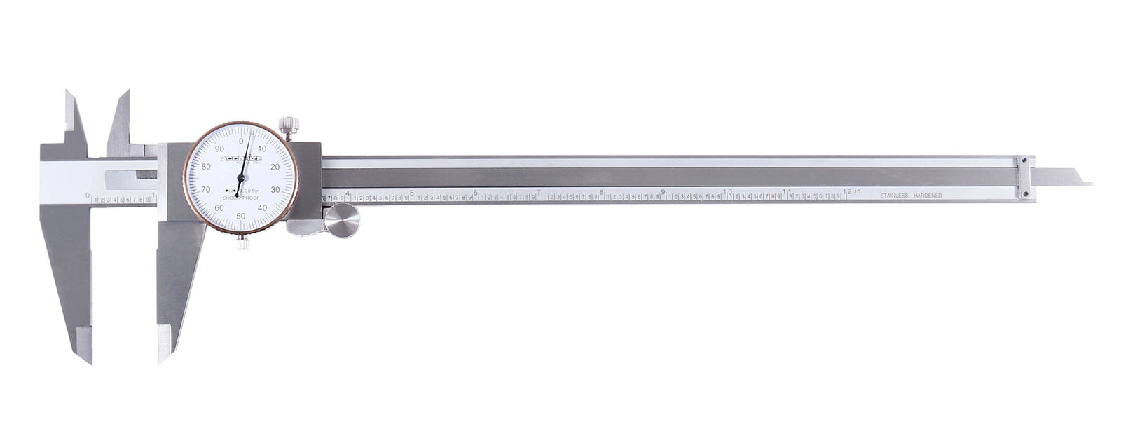 Accusize 0-12 inch by 0.001 inch Precision Dial Caliper, Stainless Steel, in Fitted Box, P920-S212