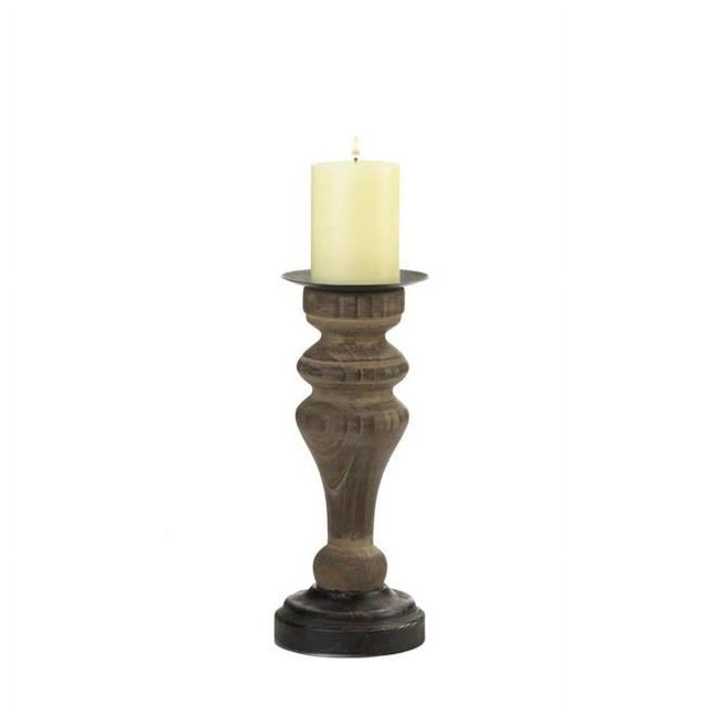 Gallery of Light 10018671 Antique-Style Wooden Column Candle Holder