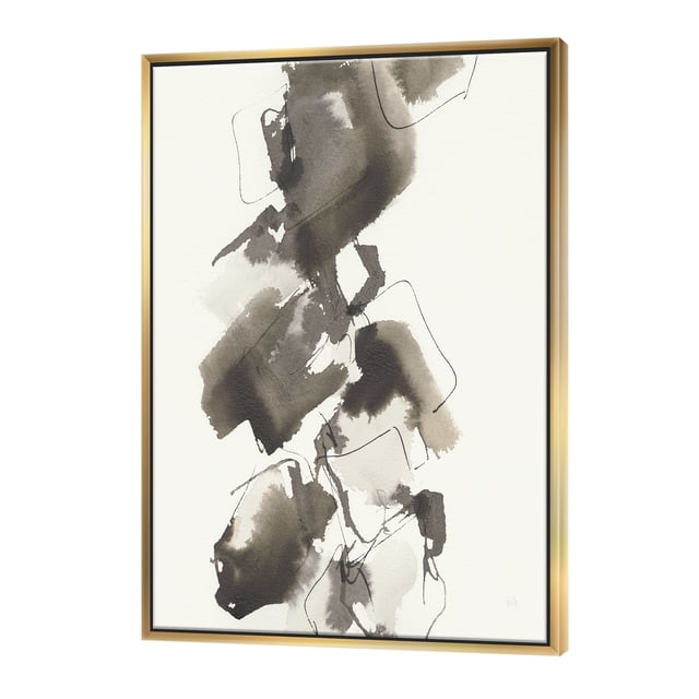 Carré Géométrique Glam I - Toile Encadrée Moderne et Contemporaine