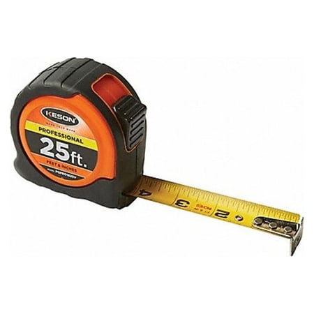 UPC: 0052837027897 | Keson Tape Measure 1 In x 25 ft Orange/Black PGPRO1825V