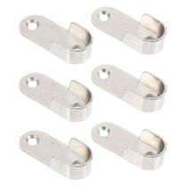 LEORX Bathroom Closet Rod Bracket 6pcs Silver