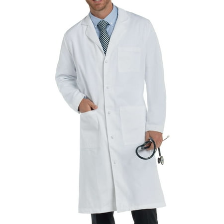 Landau Three Pocket Lab Coat for Men - Classic Relaxed Fit, 5 Button, Full Length, Cotton Twill 3138