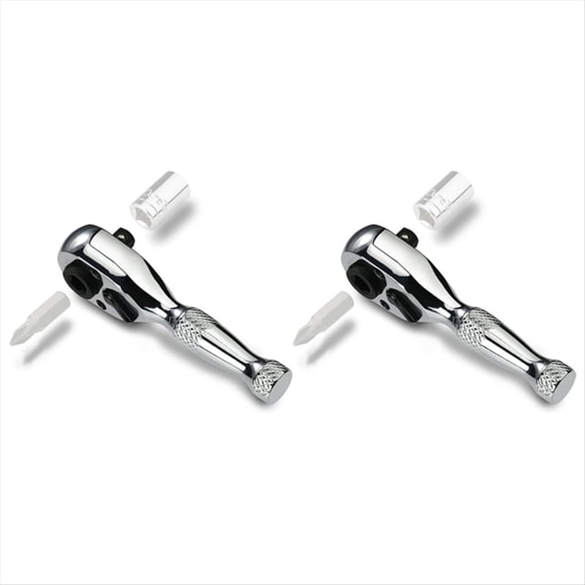 Llaves de Trinquete de 1/4 de Pulgada y 72 Dientes, con Acabado Cromado y de Industrial para Bricolaje.