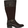 thumbnail image 2 of Style & Co. Womens Ashliie Faux Leather Riding Boots Brown 9 Medium (B,M), 2 of 4