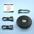 thumbnail image 3 of ARAFUNA Portable CD Player with Dual Stereo Speakers, Rechargeable Compact CD Player for Car with Anti-Skip Protection, Headphones and AUX Cable, 3 of 9