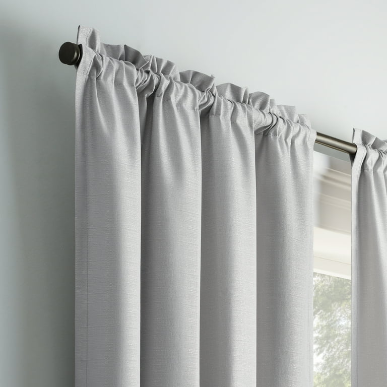 Eclipse Samara Blackout Grommet Single Curtain Panel, Light Gray, 42 x 84 