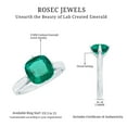 thumbnail image 6 of Rosec Jewels Lab Grown Emerald Engagement Ring for Women - 8 mm Cushion Cut Emerald Ring - AAAA Quality - With Jewelry Box, 10K White Gold, US 5.00, 6 of 7