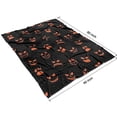 thumbnail image 4 of Halloween Orange Spooky Faces Blanket,Comfortable Soft Lamb Wool Throw Blanket,All Season,Warm Lightweight Blankets for Sofa Bed Couch Living Room Chair,60"x80", 4 of 4