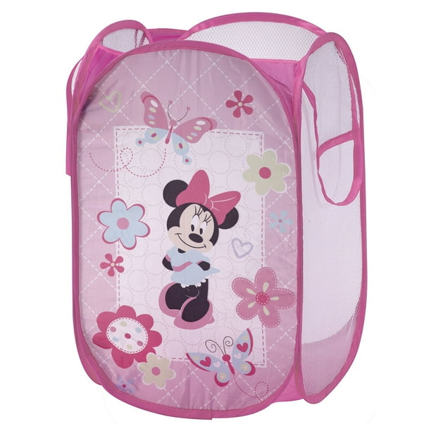 Cesta desplegable Disney Minnie Mouse, color rosa y aguamarina