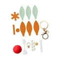 thumbnail image 5 of Sharprepublic DIY Sewing Keychain Kit Colorful Car Key Chain Party Favors Bag Charm Making Khaki and Green, 5 of 8